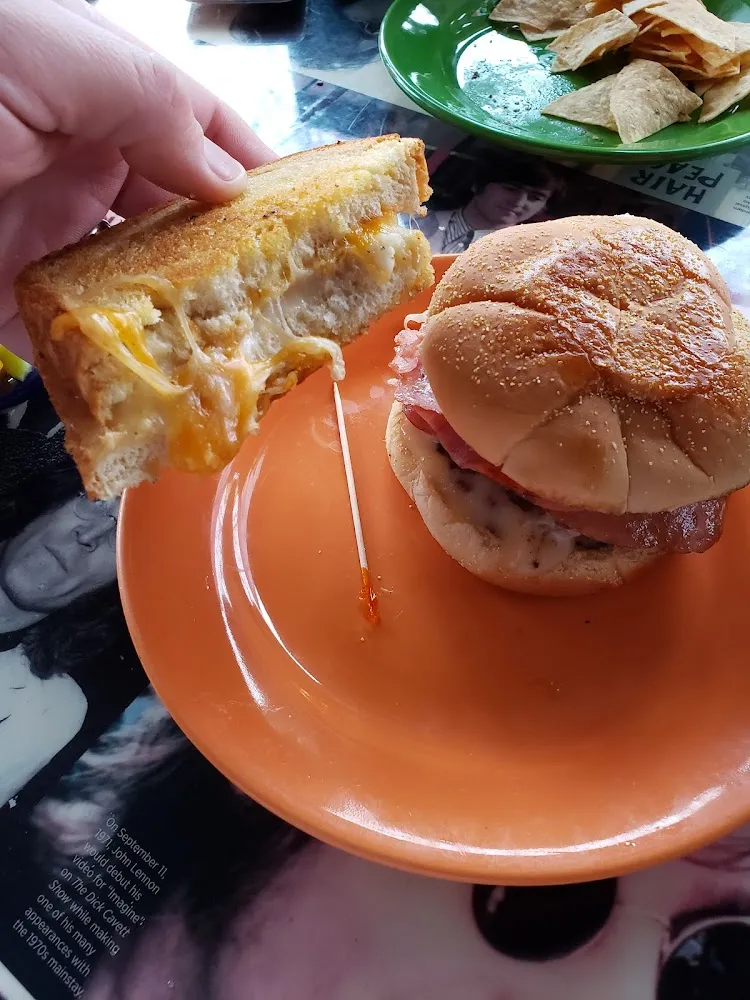 Grilled Cheese and Hawaiian Burger